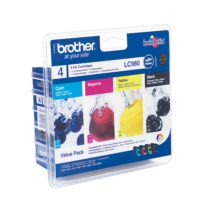 Brother LC-980 Ink BK/C/Y/M Value Pack