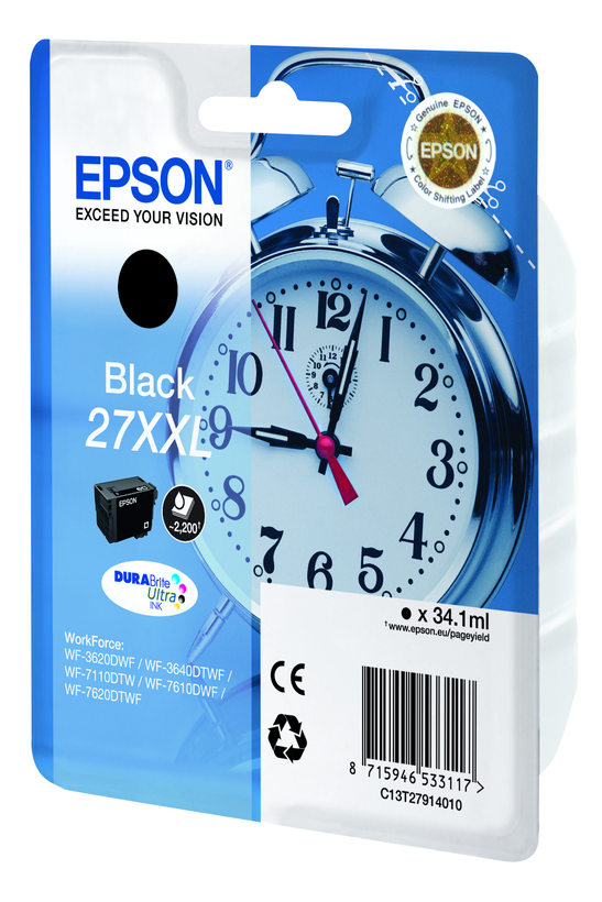 Inchiostro Epson 27XXL nero
