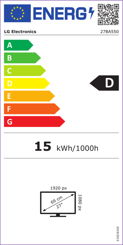 Écran LG 27BA550-B
