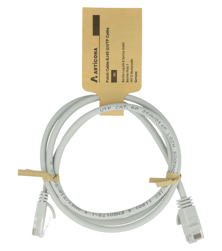 Patch Cable RJ45 U/UTP Cat6a 15m Grey
