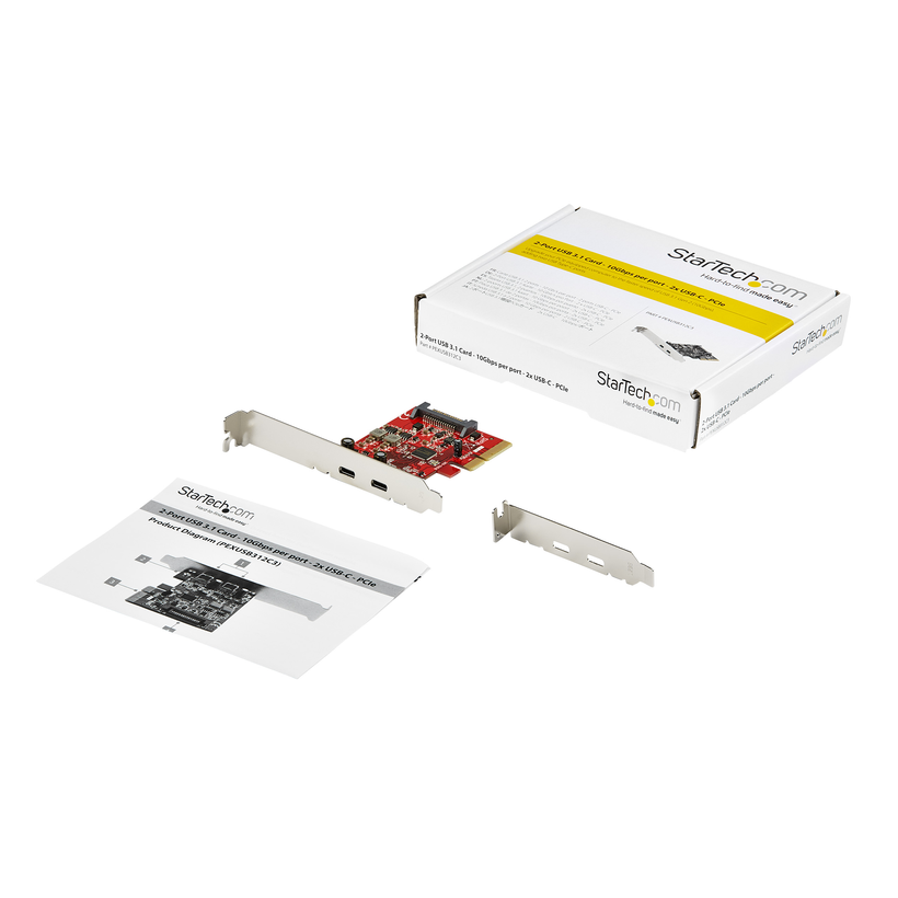 Cartão StarTech 2 portas PCIe USB 3.1