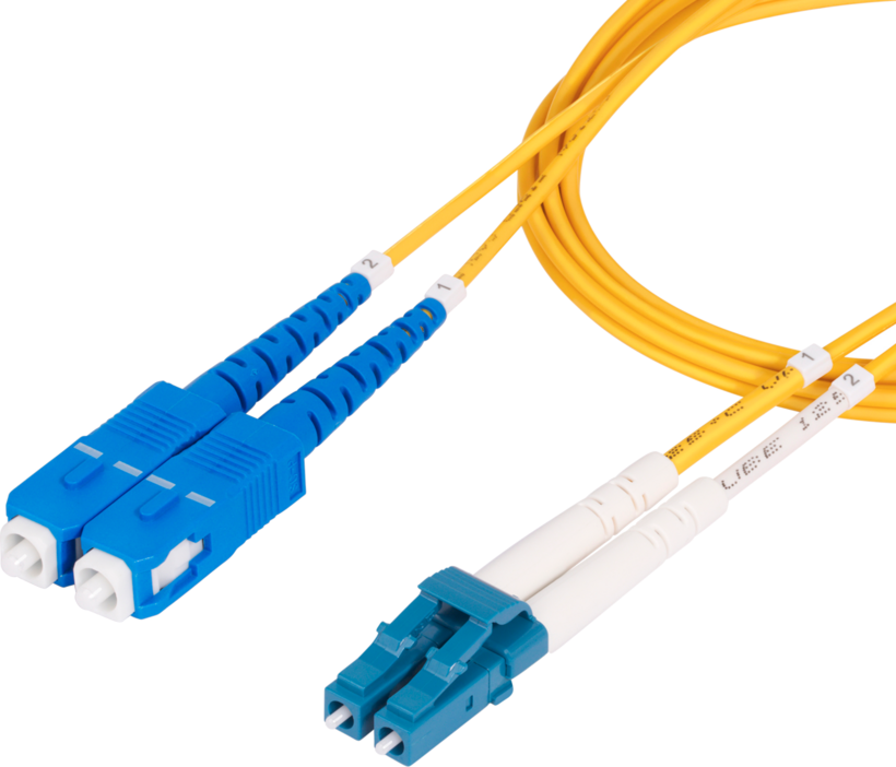 FO Duplex Patch Cable LC-SC 9/125µ 1m