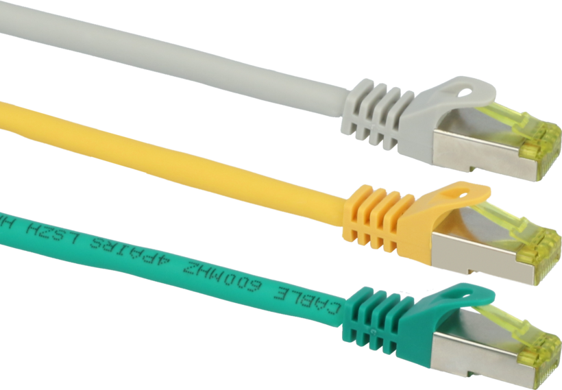 Patch kabel RJ45 S/FTP Cat6a 0,25m žlutý
