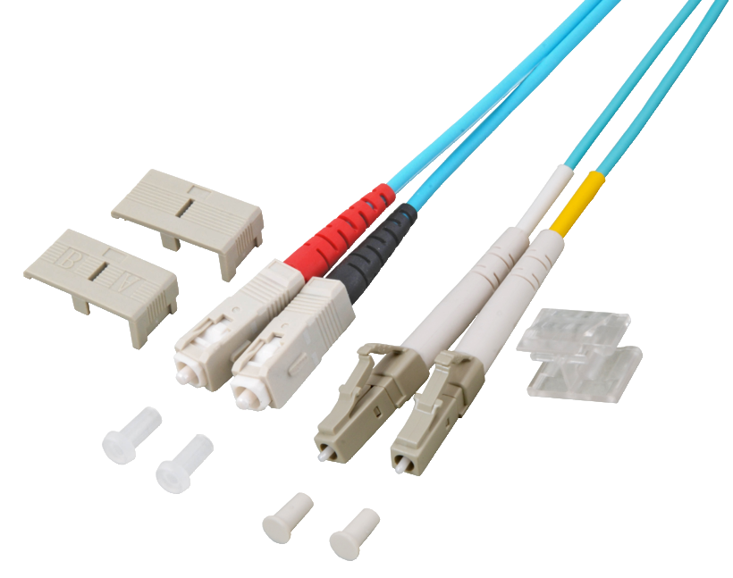 Câble patch FO duplex SC-LC 2 m 50/125 µ
