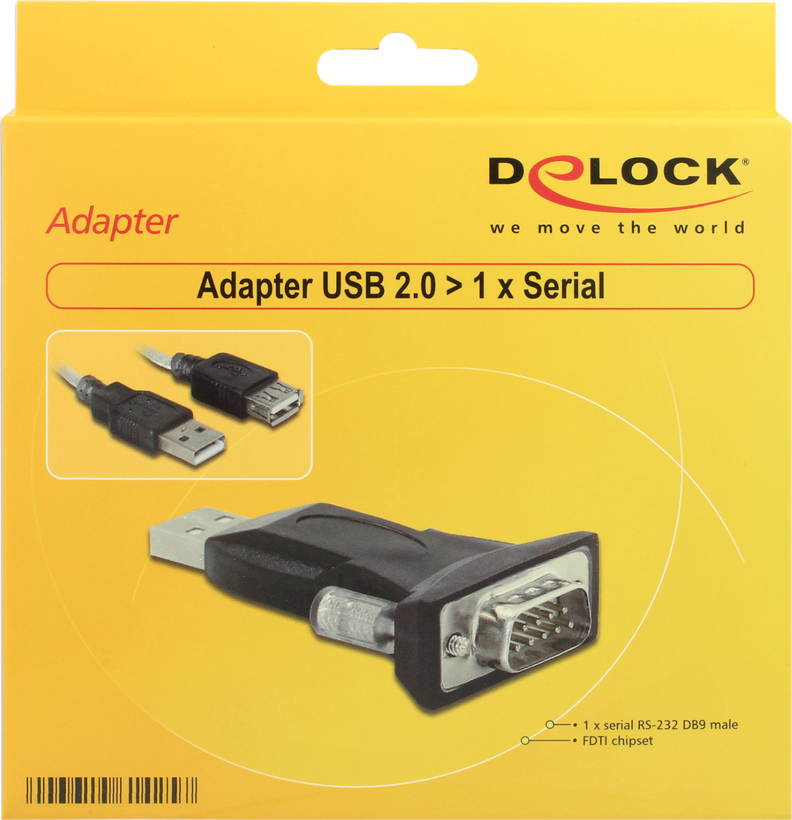 Adapter DB9/m (RS232) - USB-A/m