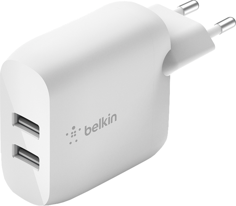 Cargador pared Belkin 24 W Dual USB-A
