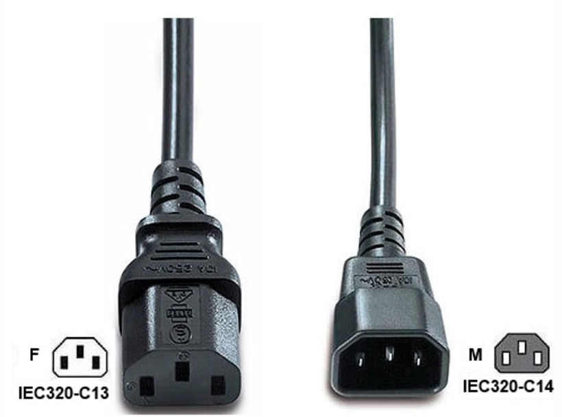 Cable IEC320-C13 a C14, 10A (2 unidades)