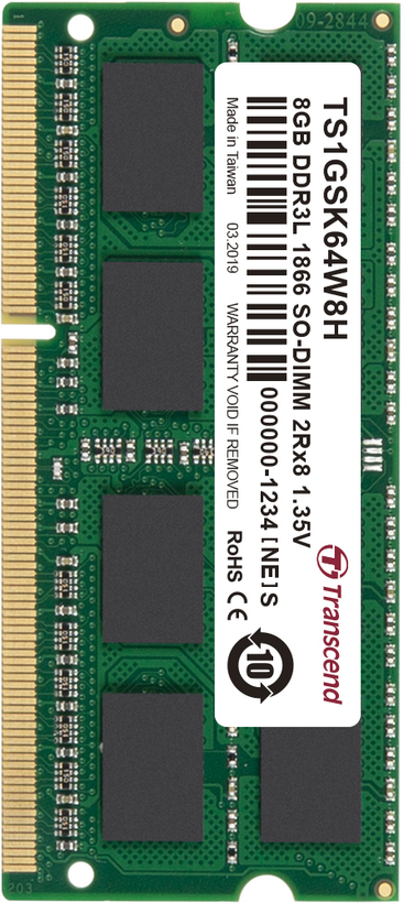 Mémoire DDR3 8 Go Transcend 1 866 MHz