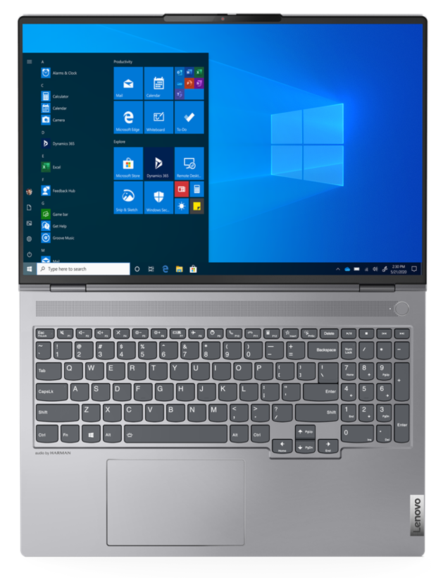 Lenovo ThinkBook 16p G2 R7 16/512GB Top