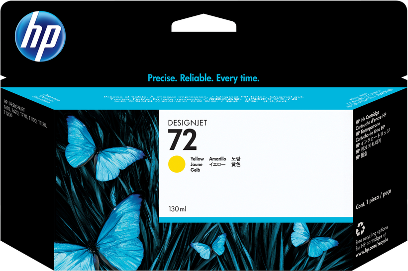 HP 72 Ink 130ml Yellow