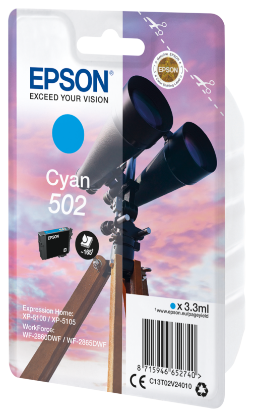 Encre Epson 502, cyan