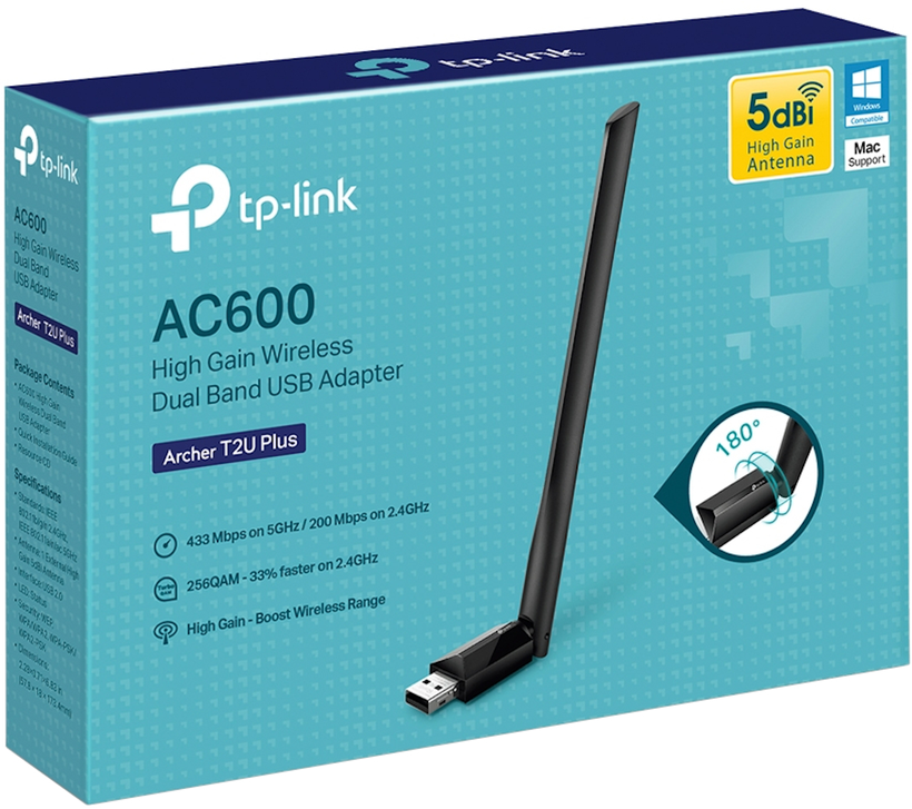 Adapt. TP-LINK Archer T2U Plus WLAN USB