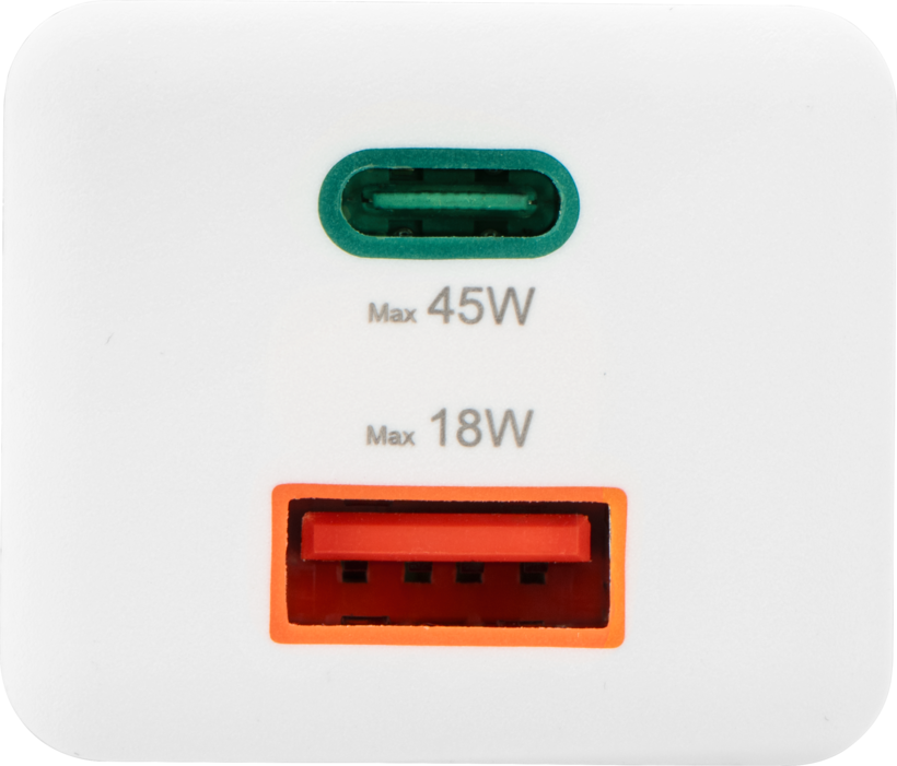 Hama USB-C/USB-A GaN Wall Charger 45W