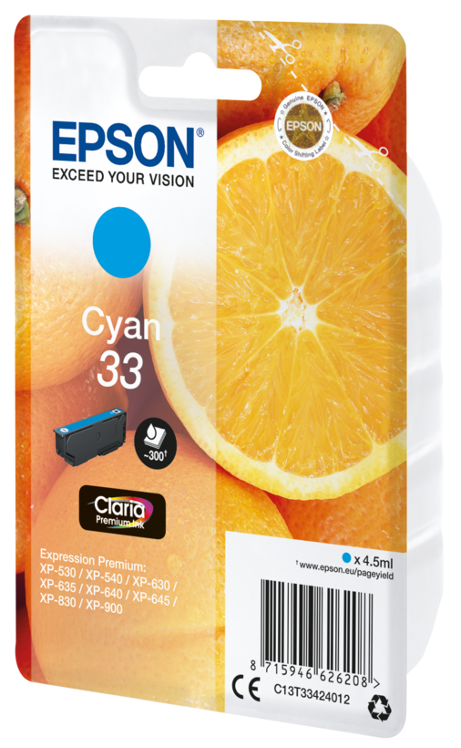 Epson 33 Claria Ink Cyan