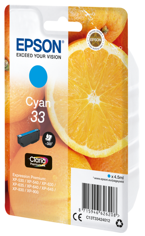 Epson 33 Claria Ink Cyan