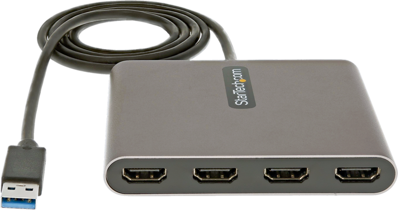 Adapter USB-A/m - 4x HDMI/f