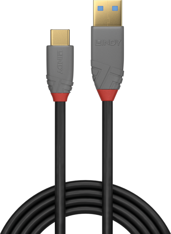 Câble USB LINDY type A - C, 0,5 m