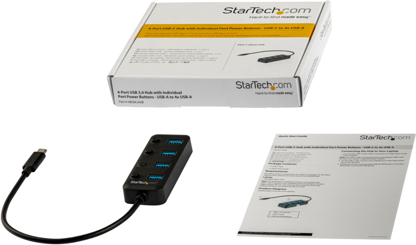 StarTech USB Hub 3.0 4-port+Switch