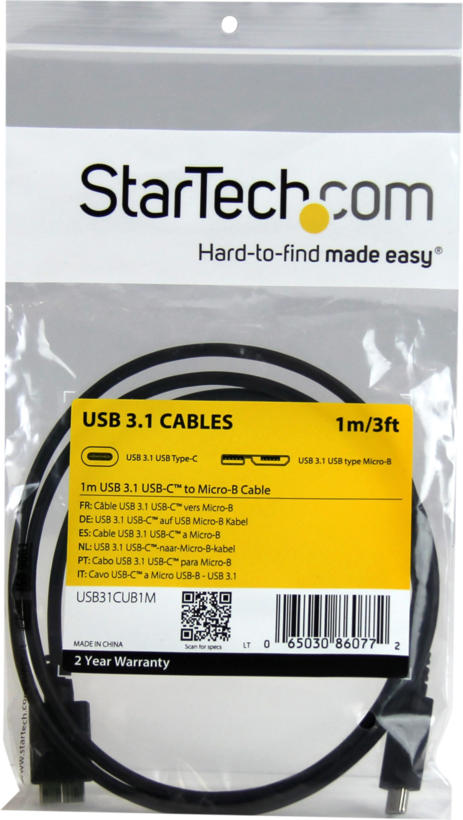 StarTech USB Type-C - Micro B Cable 1m