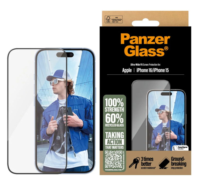 Verre protection PanzerGlass iP16/15 UWF