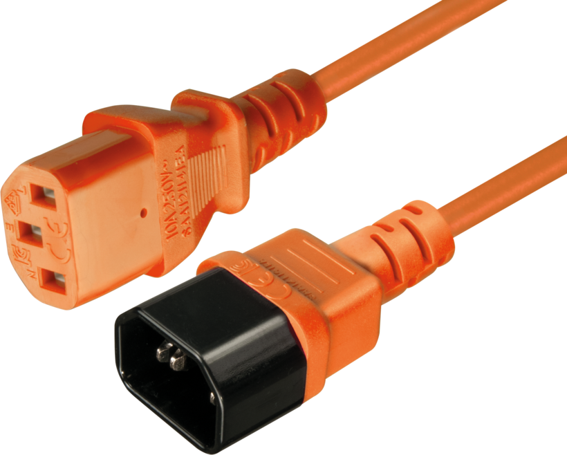 Power Cable C13/f - C14/m 2m Orange