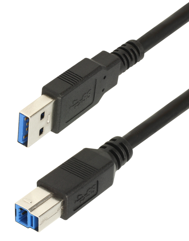 Câble USB 3.0 A m. - B m., 3 m, noir