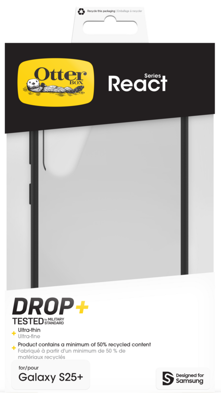 OtterBox React Galaxy S25+ pr. transp.