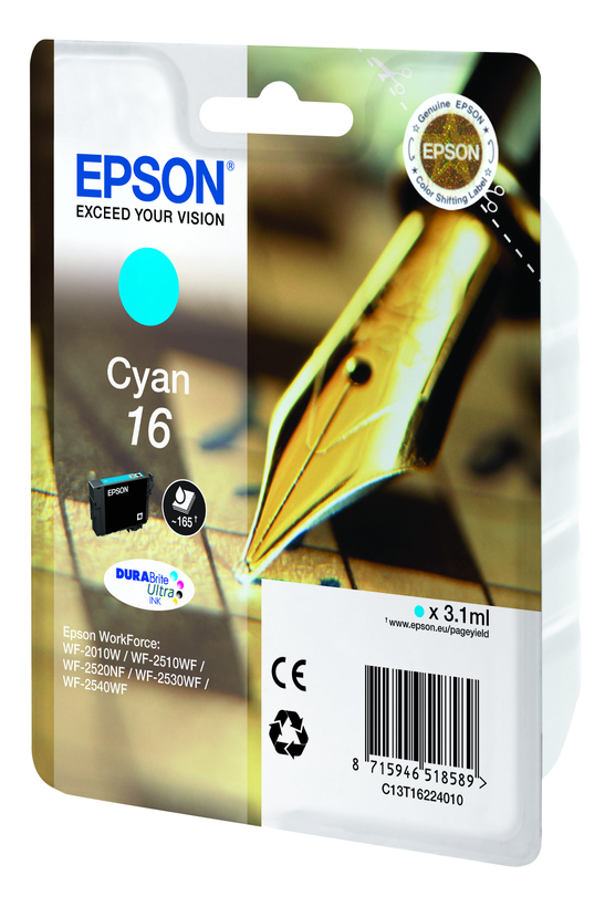 Inkoust Epson 16, azurový