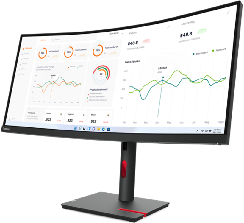 Lenovo ThinkVision T34w-30 Monitor