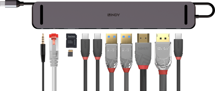 LINDY USB-C - HDMI+DP Dock