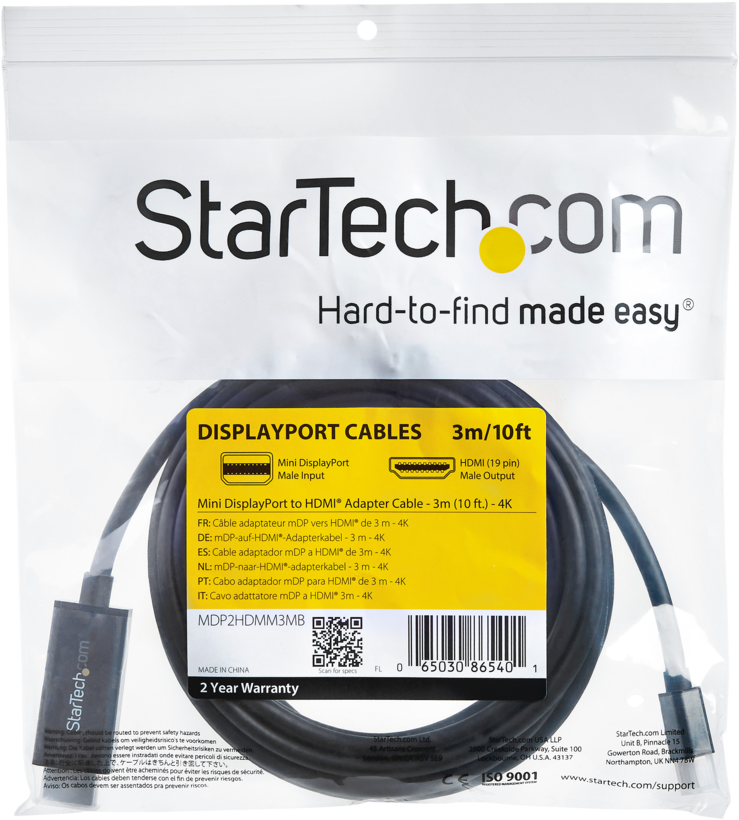 Câble StarTech mini DP - HDMI, 3 m