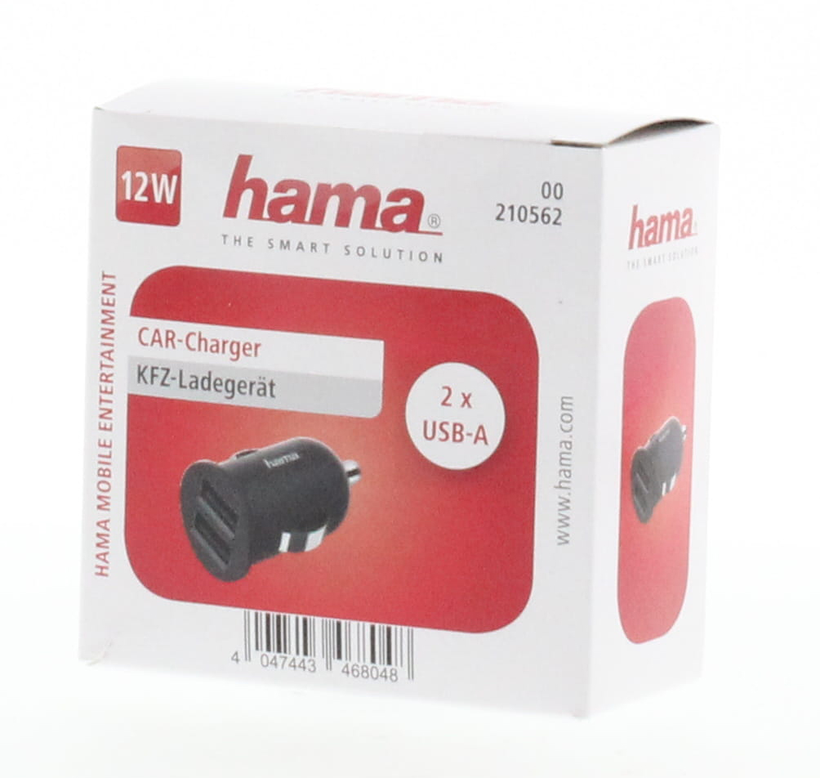Hama 2xUSB-A 12W Car Charger Black
