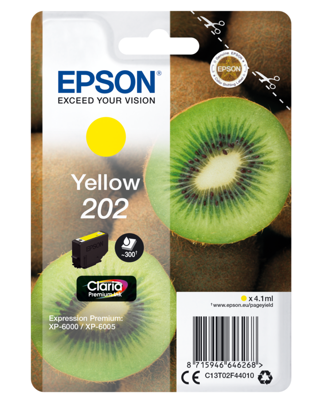 Encre Epson 202 Claria, jaune