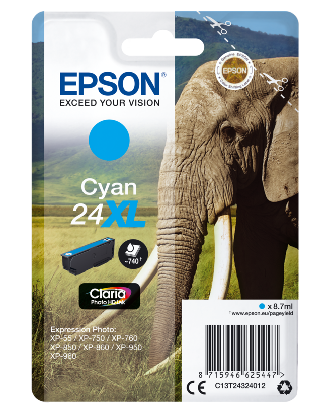 Tinteiro Epson 24XL ciano