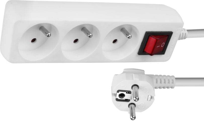 Power Strip 3-way 1.4m w/ Switch