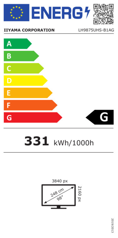 iiyama ProLite LH9875UHS-B1AG Display