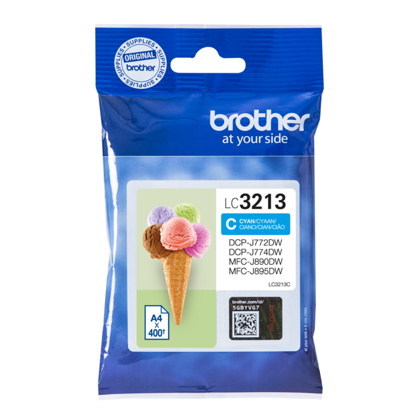 Cartucho Brother LC-3213C, cian