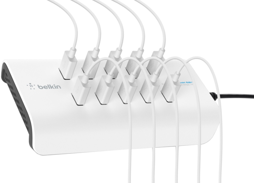 Belkin USB-Ladestation 10 Port weiß/grau
