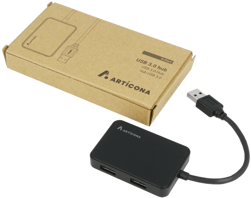 ARTICONA 4-port USB Hub 3.0 Black