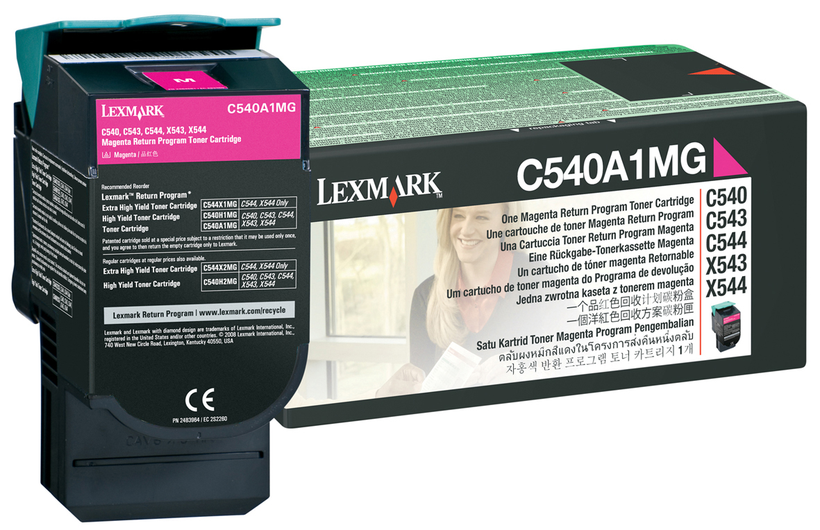 Toner Lexmark C540A, magenta