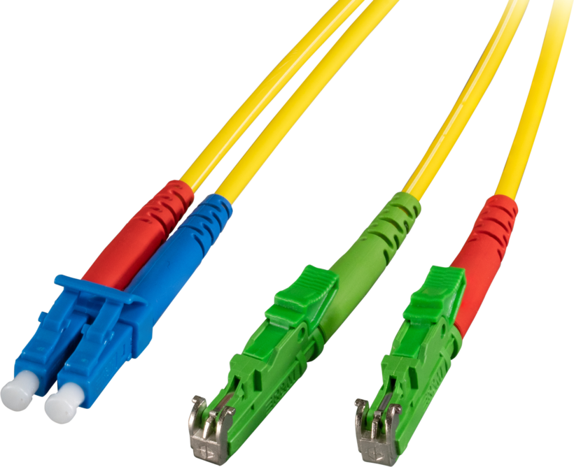 FO Duplex Patch Cable E2000-LC 9µ 1m