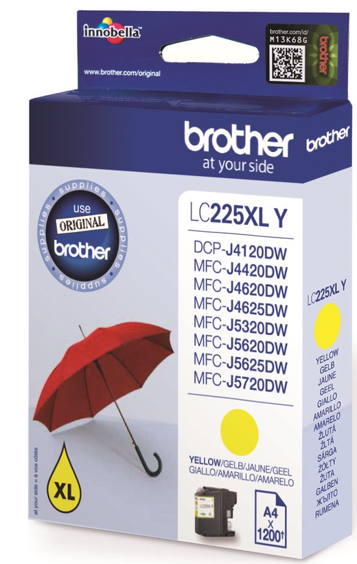 Encre Brother LC-225XLY, jaune