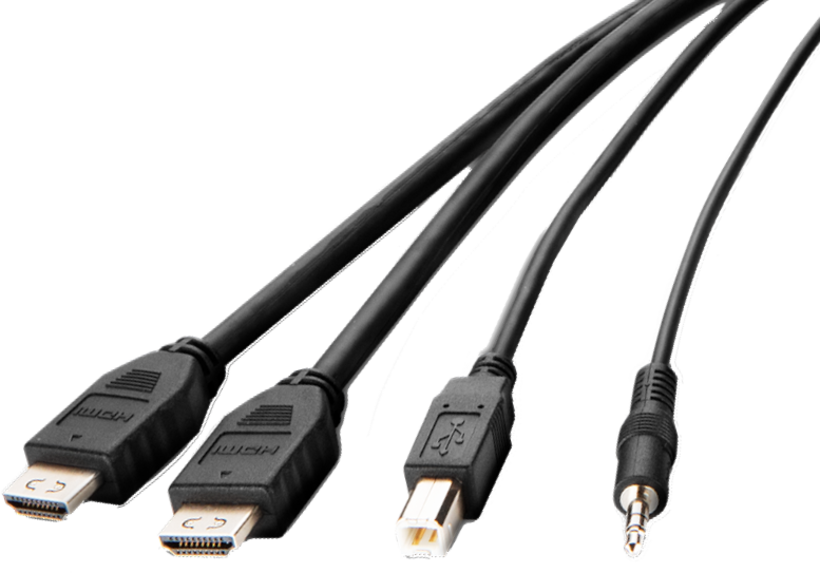 Kabel KVM Belkin 2xHDMI, USB, audio 1,8m
