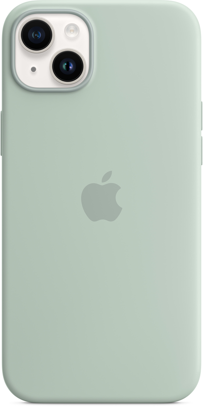 Coque silicone Apple iPhone 14 Plus vert