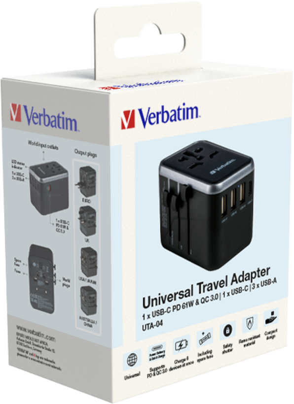 Verbatim Welt + 5x USB adapter podr.