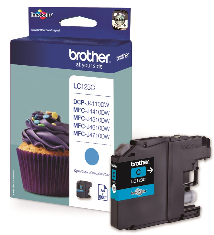 Encre Brother LC-123C, cyan