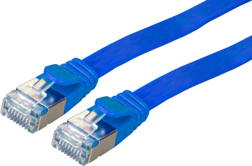 Patch Cable Flat RJ45 U/FTP Cat6a 1m