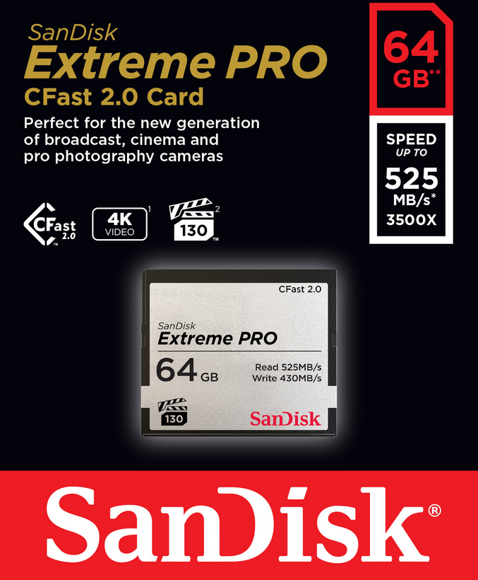 SanDisk Extreme PRO 64 GB CFast Karte