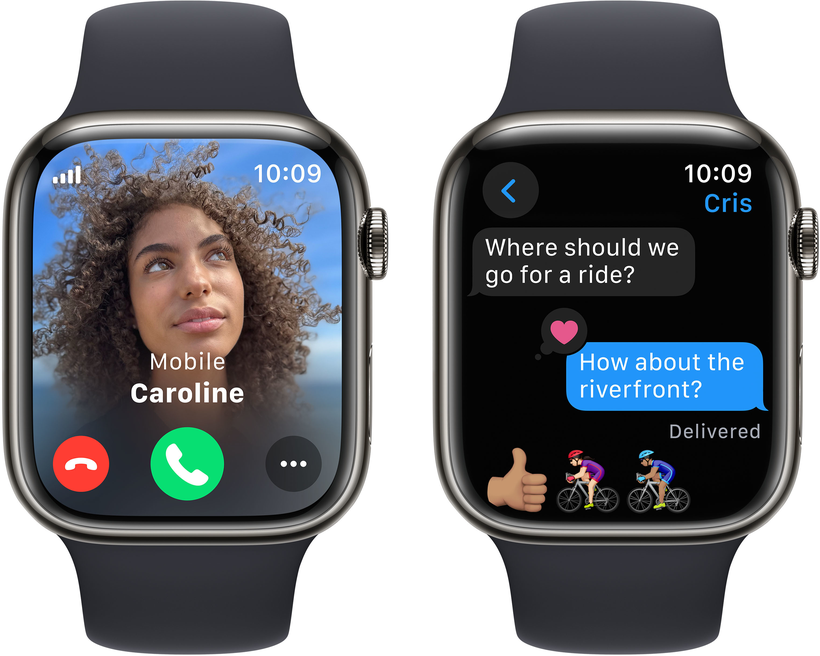 Apple Watch S9 9 LTE 45mm inox, graphite