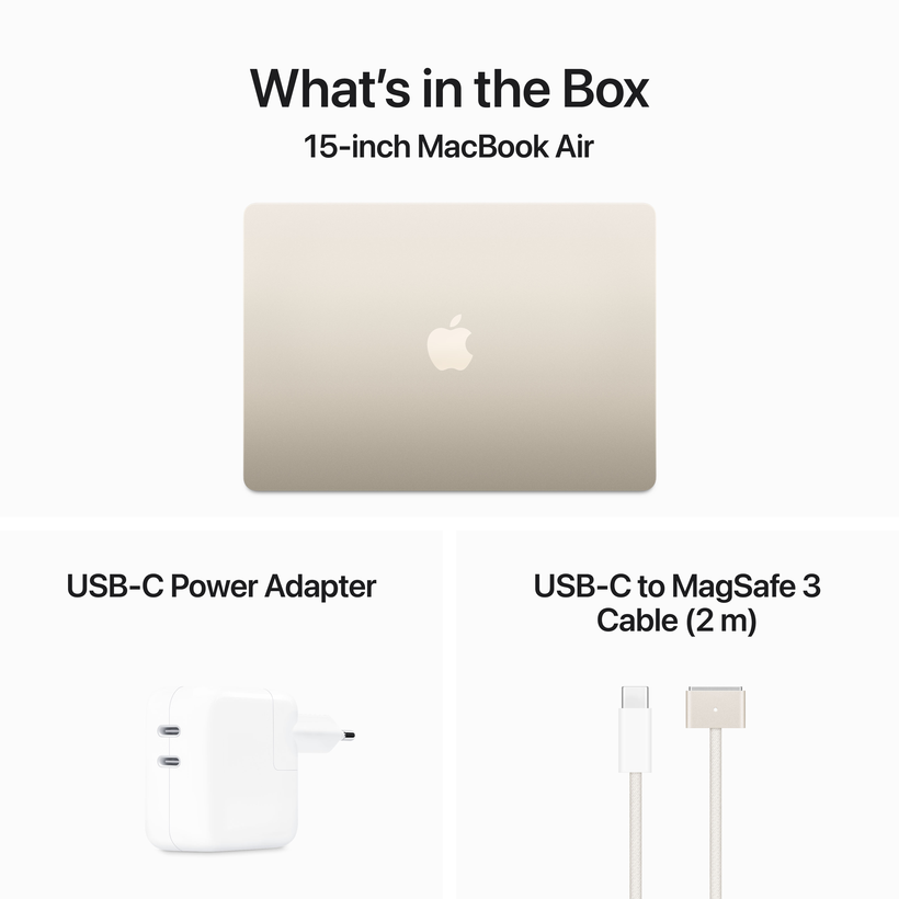 Apple MacBook Air 15 M3 8/256Go lum stel
